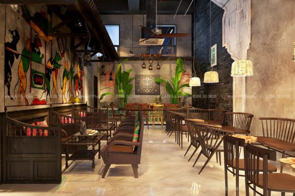 Trang trí thiết kế thi công nội thất nhà hàng tại Bắc Ninh