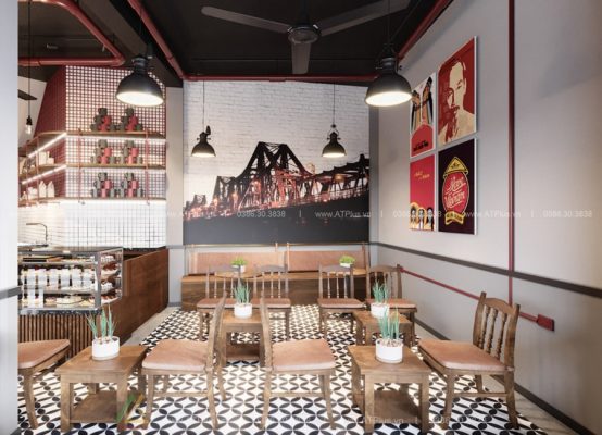 Trang trí thiết kế thi công nội thất quán cafe tại Bắc Ninh