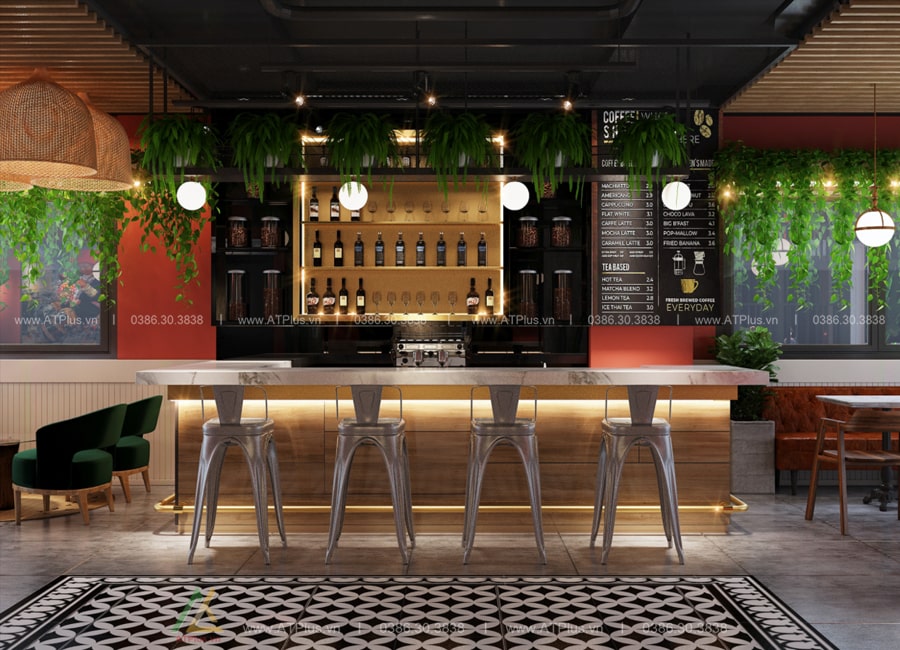 Trang trí thiết kế thi công nội thất quán cafe tại Bắc Ninh