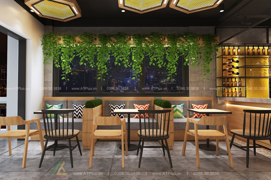 Trang trí thiết kế thi công nội thất quán cafe tại Ninh Bình