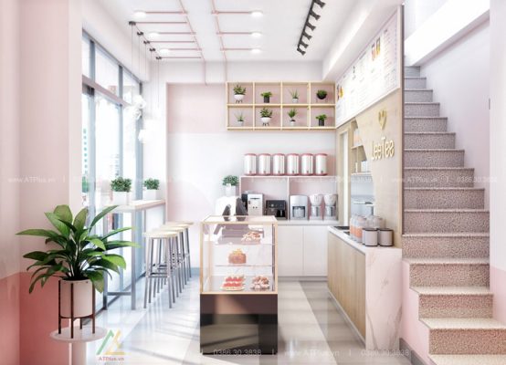 Thiết kế thi công trang trí nội thất quán trà sữa tại bắc ninh