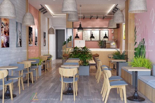 Thiết kế thi công trang trí nội thất quán trà sữa tại bắc ninh