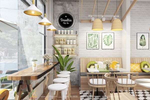 Thiết kế thi công trang trí nội thất quán trà sữa tại bắc ninh
