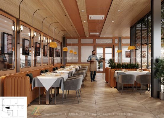 Thiết kế thi công nội thất nhà hàng tại Hà Nội
