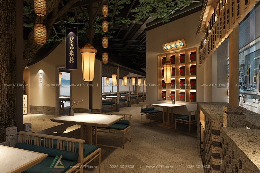 Trang trí thiết kế thi công nội thất nhà hàng tại Nam Định