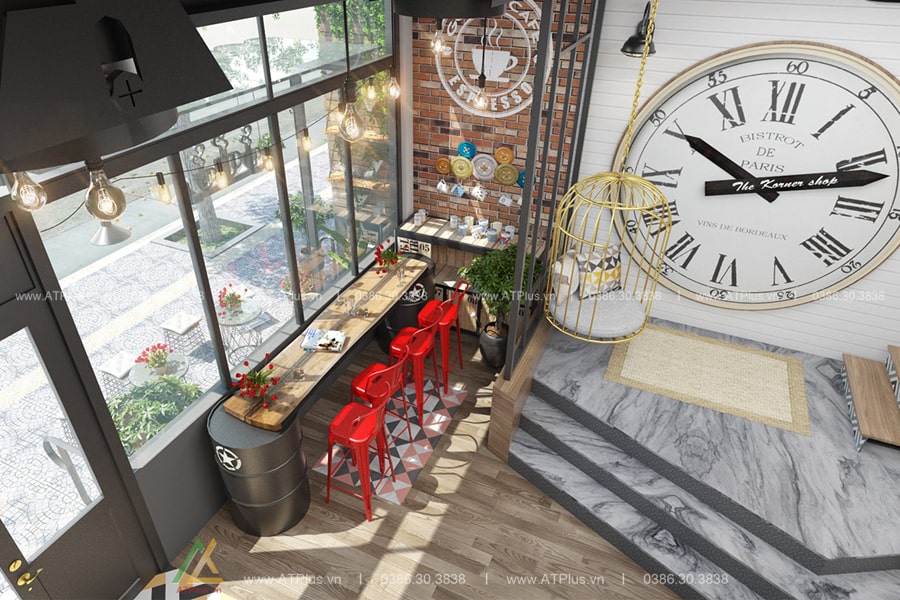 Trang trí thiết kế thi công nội thất quán cafe tại Hà Nam