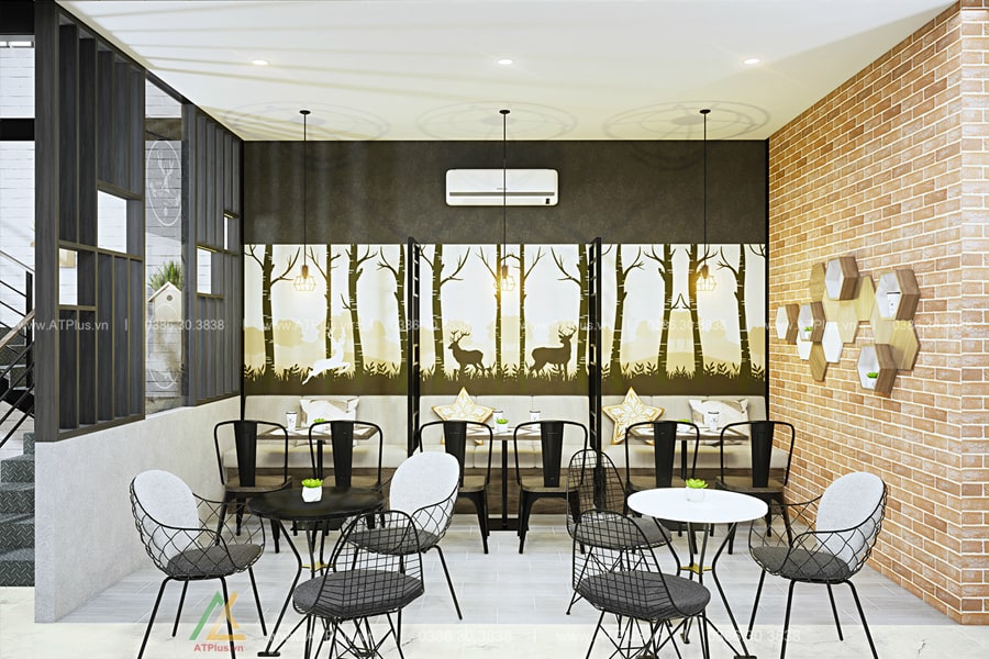 Trang trí thiết kế thi công nội thất quán cafe tại Hà Nam