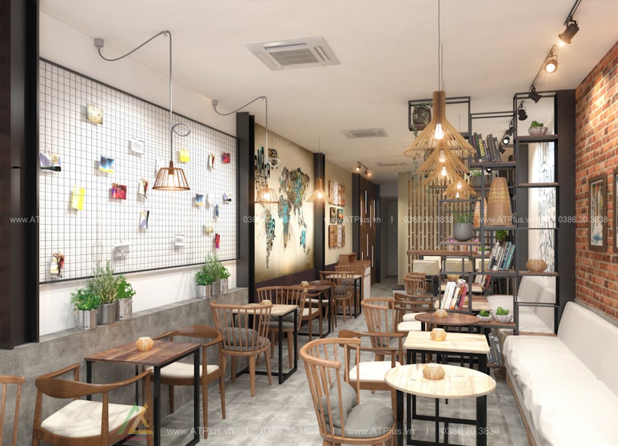 THIẾT KẾ THI CÔNG NỘI THẤT QUÁN TRÀ SỮA, TRÀ CHANH TẠI HƯNG YÊN Thiết kế thi công nội thất quán trà sữa tại Hà Nam