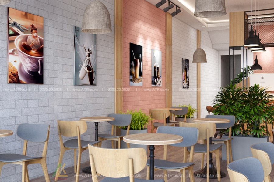 THIẾT KẾ THI CÔNG NỘI THẤT QUÁN TRÀ SỮA, TRÀ CHANH TẠI HƯNG YÊN Thiết kế thi công nội thất quán trà sữa tại Hà Nam