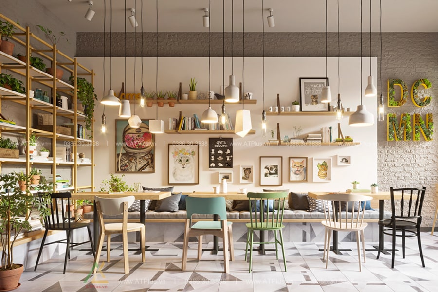 THIẾT KẾ THI CÔNG NỘI THẤT QUÁN TRÀ SỮA, TRÀ CHANH TẠI HƯNG YÊN Thiết kế thi công nội thất quán trà sữa tại Hà Nam