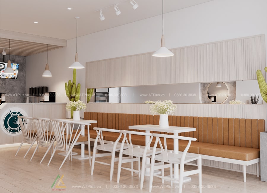 THIẾT KẾ THI CÔNG NỘI THẤT QUÁN TRÀ SỮA, TRÀ CHANH TẠI HƯNG YÊN Thiết kế thi công nội thất quán trà sữa tại Hà Nam