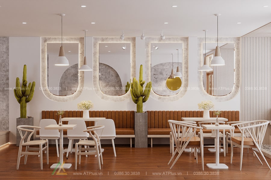 THIẾT KẾ THI CÔNG NỘI THẤT QUÁN TRÀ SỮA, TRÀ CHANH TẠI HƯNG YÊN Thiết kế thi công nội thất quán trà sữa tại Hà Nam