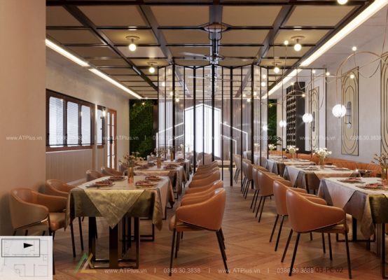 Trang trí thiết kế nhà hàng cao cấp sang trọng