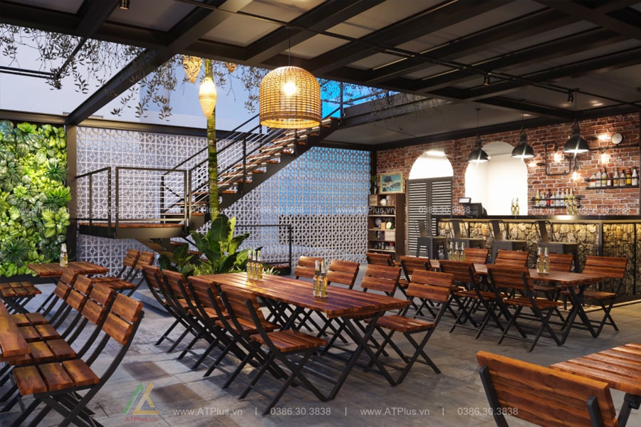 thiết kế thi công nội thất quán cafe cao cấp tại Hà Nội