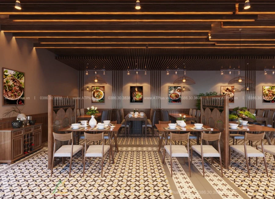 MẪU THIẾT KẾ NHÀ HÀNG ĐẸP - HIỆN ĐẠI Trang trí thiết kế thi công nội thất nhà hàng đẹp hiện đại