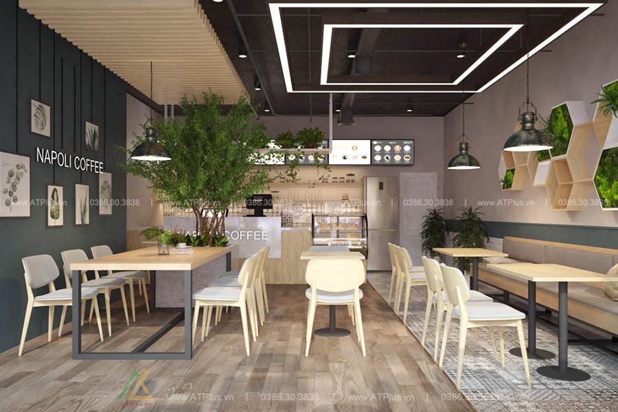 Trang trí thiết kế thi công nội thất quán cafe nhỏ