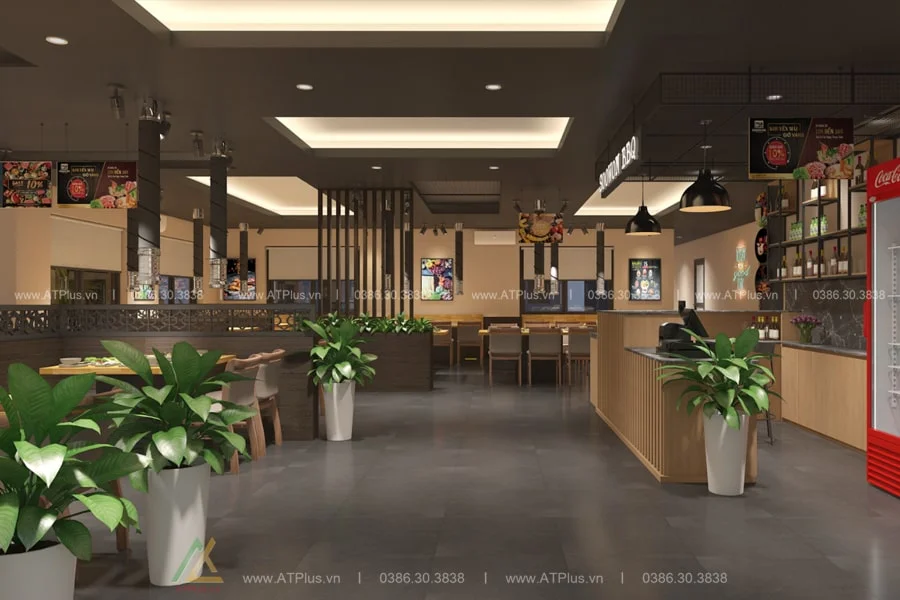 Trang trí thiết kế thi công nội thất nhà hàng lẩu nướng BBQ