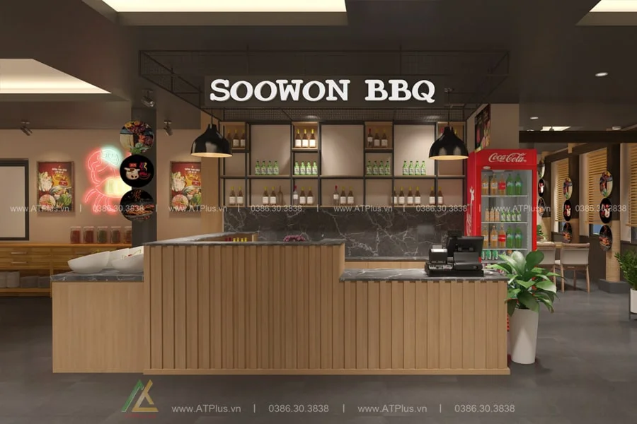 Trang trí thiết kế thi công nội thất nhà hàng lẩu nướng BBQ
