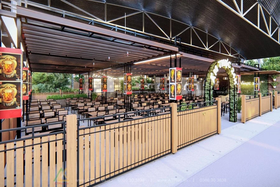 Trang trí thiết kế thi công nội thất nhà hàng lẩu nướng BBQ