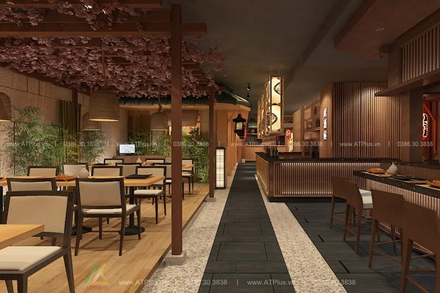 Trang trí thiết kế thi công nội thất nhà hàng lẩu nướng BBQ