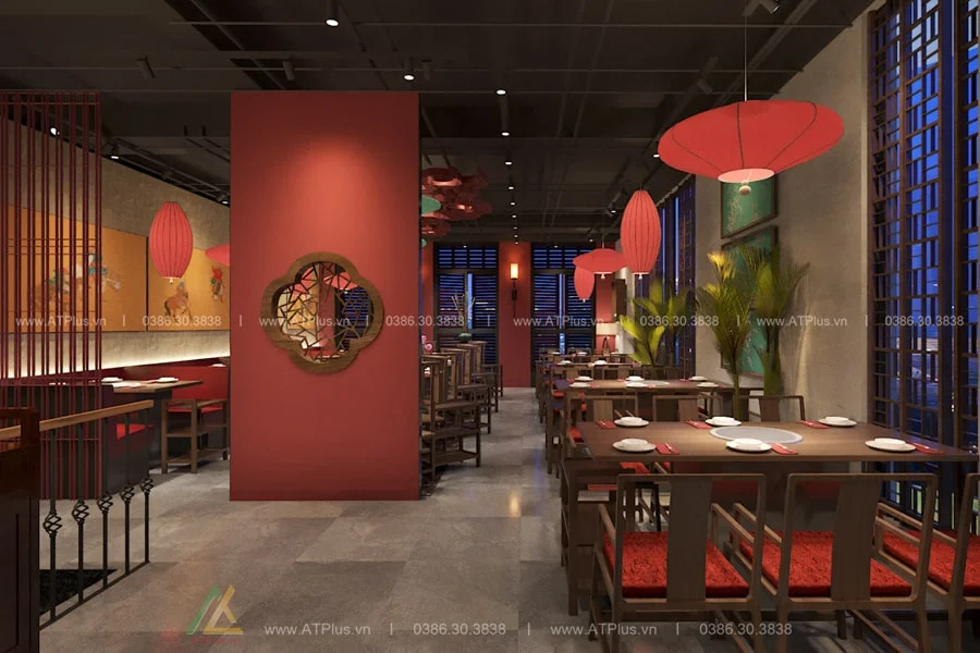 Trang trí thiết kế thi công nội thất nhà hàng lẩu nướng BBQ