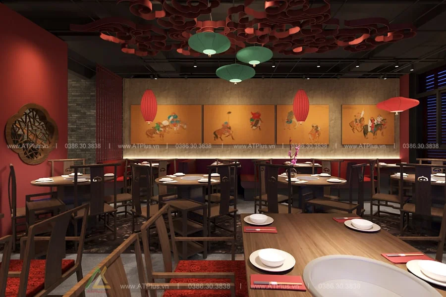 Trang trí thiết kế thi công nội thất nhà hàng lẩu nướng BBQ