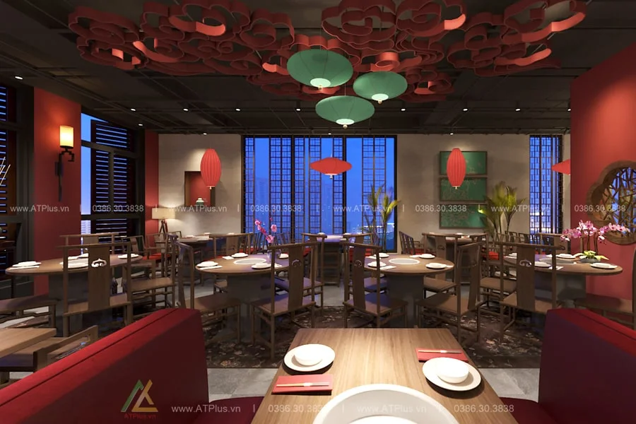 Trang trí thiết kế thi công nội thất nhà hàng lẩu nướng BBQ