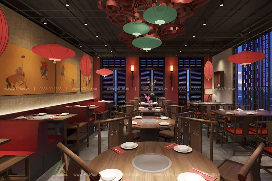 Trang trí thiết kế thi công nội thất nhà hàng lẩu nướng BBQ