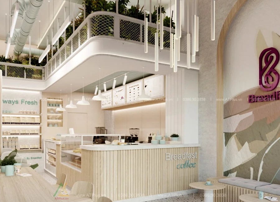 THIẾT KẾ QUÁN CAFE 5M MẶT TIỀN ĐẸP Trang trí thiết kế thi công nội thất quán cafe 5m mặt tiền