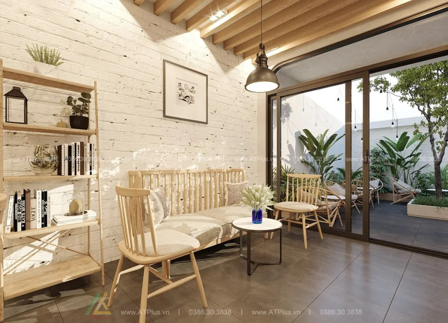 THIẾT KẾ QUÁN CAFE 5M MẶT TIỀN ĐẸP Trang trí thiết kế thi công nội thất quán cafe 5m mặt tiền