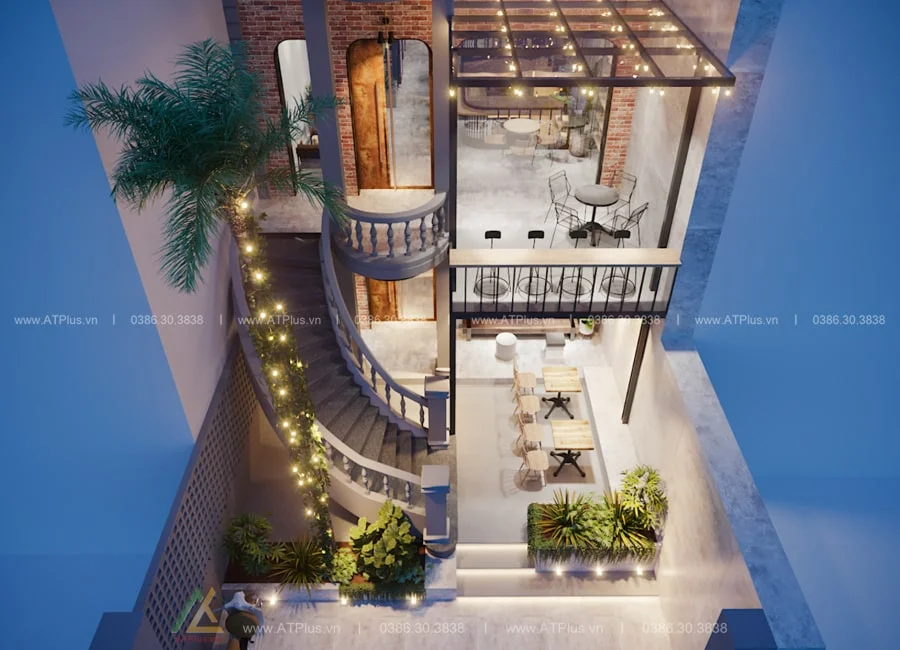 THIẾT KẾ QUÁN CAFE 5M MẶT TIỀN ĐẸP Trang trí thiết kế thi công nội thất quán cafe 5m mặt tiền