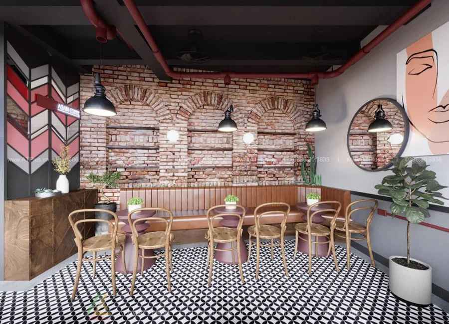 Trang trí thiết kế thi công nội thất quán cafe bình dân đơn giản