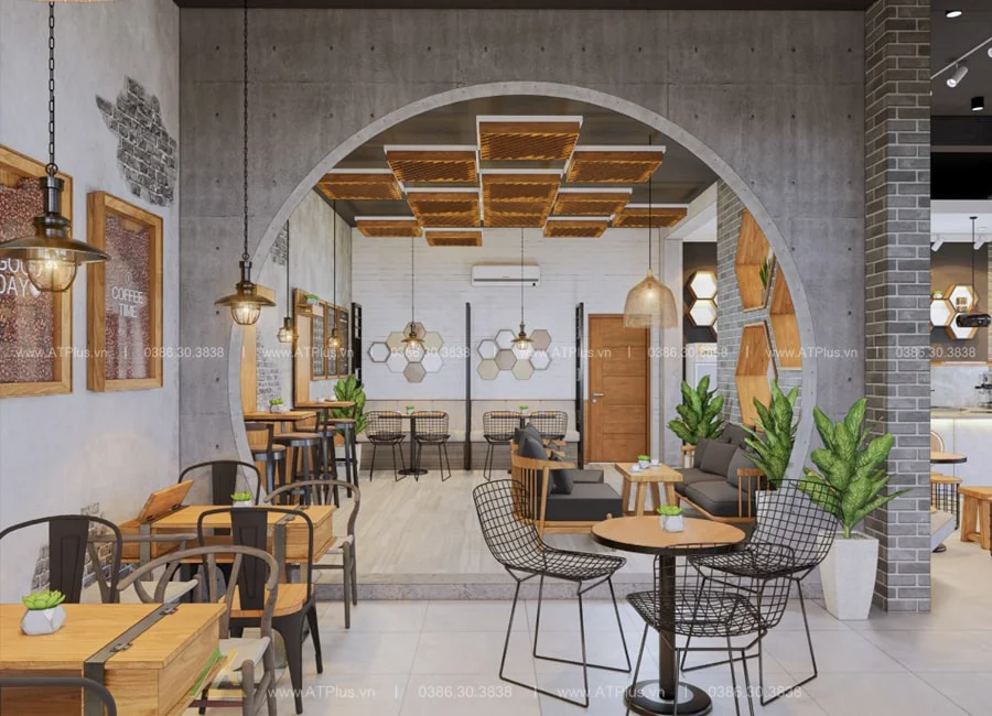 Trang trí thiết kế thi công nội thất quán cafe bình dân đơn giản