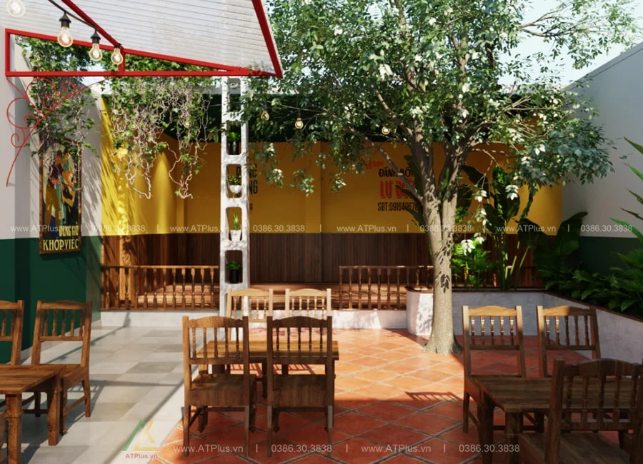 Trang trí thiết kế thi công nội thất quán cafe bình dân đơn giản