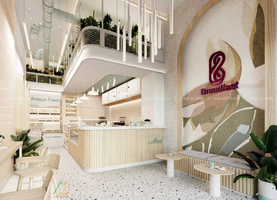 Trang trí thiết kế thi công nội thất quán cafe nhà ống lô phố