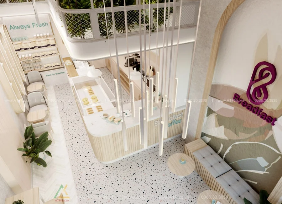 Trang trí thiết kế thi công nội thất quán cafe nhà ống lô phố