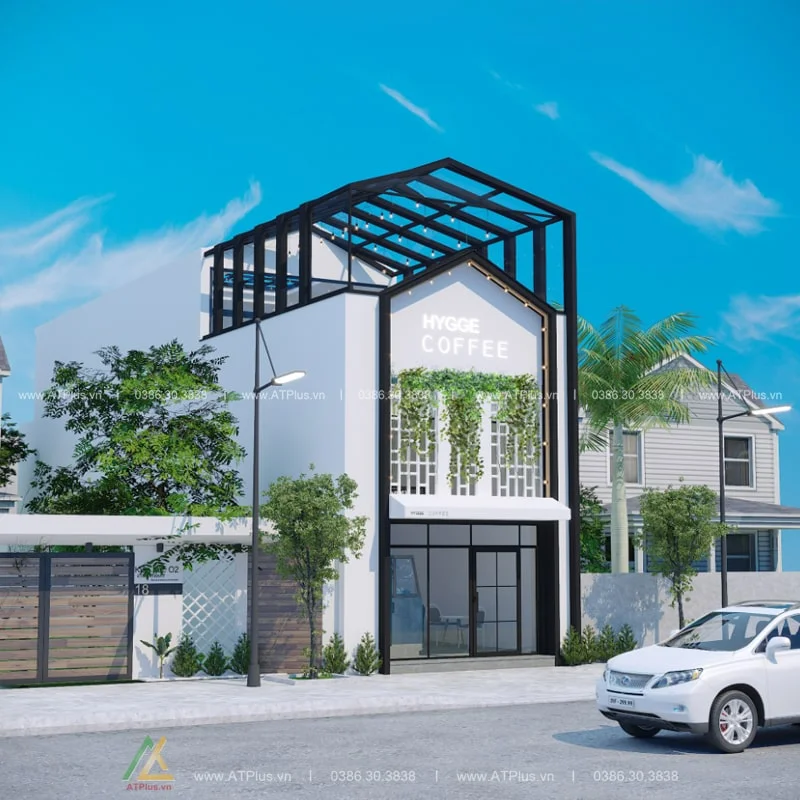 Trang trí thiết kế thi công nội thất quán cafe nhà ống lô phố