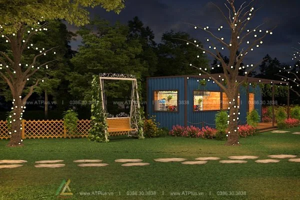 Trang trí thiết kế thi công quán cafe sân vườn