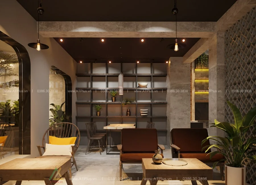 Trang trí thiết kế thi công nội thất quán cafe cóc