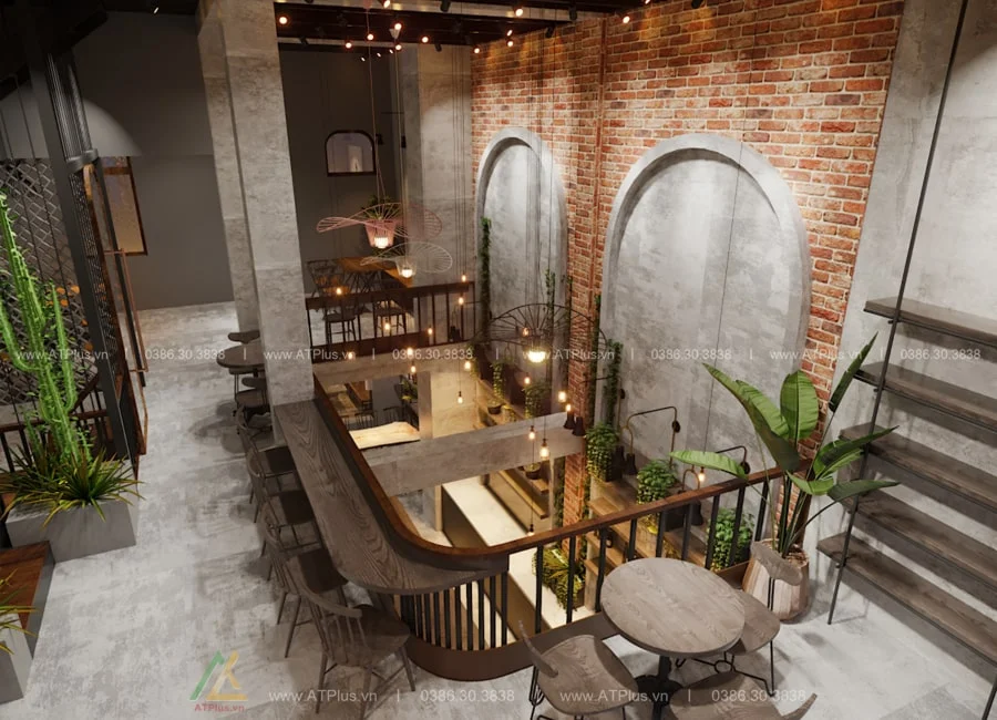 Trang trí thiết kế thi công nội thất quán cafe cóc