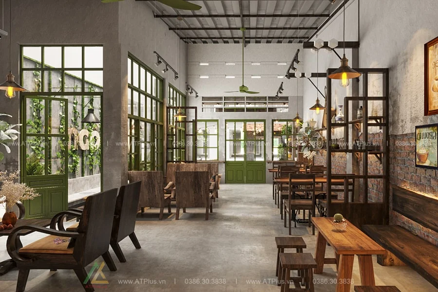 Trang trí thiết kế thi công nội thất quán cafe cóc