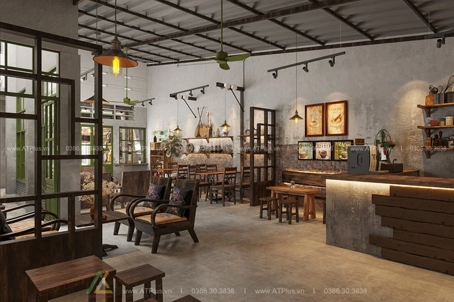 Trang trí thiết kế thi công nội thất quán cafe cóc
