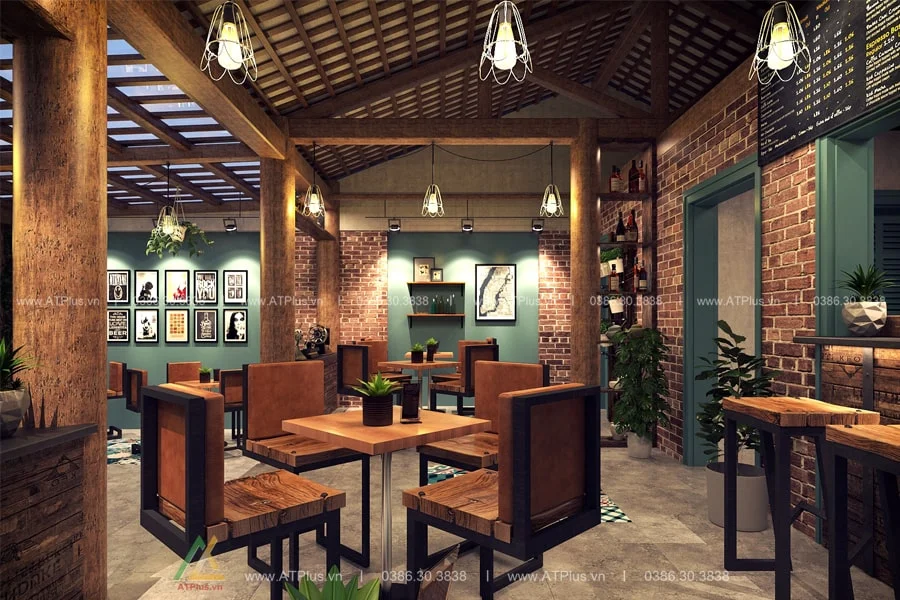 Trang trí thiết kế thi công nội thất quán cafe cóc