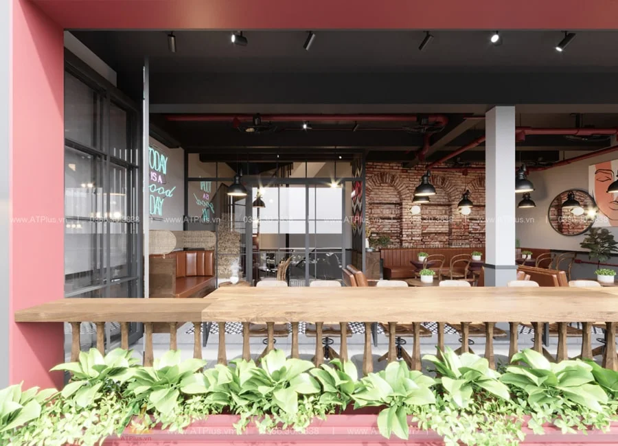 Trang trí thiết kế thi công nội thất quán cafe cóc