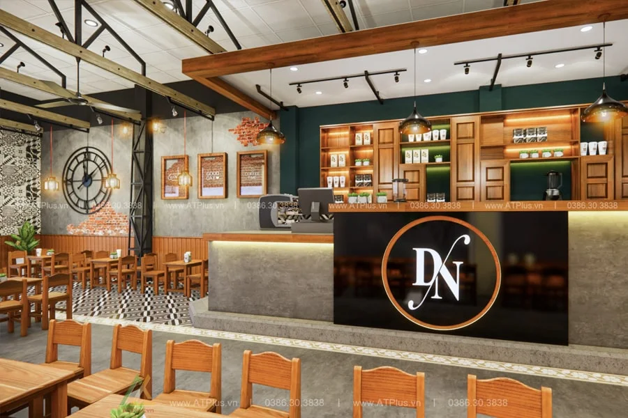Trang trí thiết kế thi công nội thất quán cafe cóc