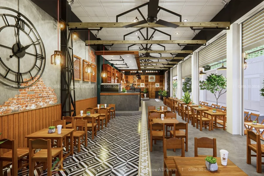 Trang trí thiết kế thi công nội thất quán cafe cóc