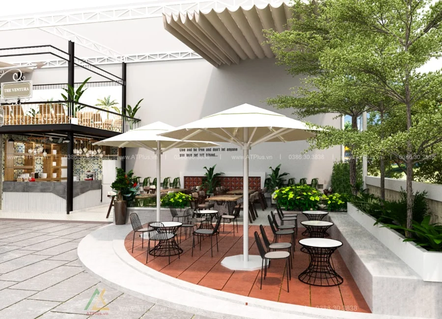 Trang trí thiết kế thi công quán cafe sân vườn