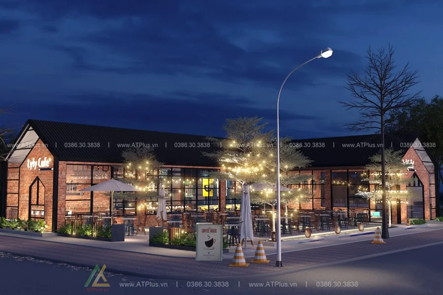 Trang trí thiết kế thi công quán cafe sân vườn