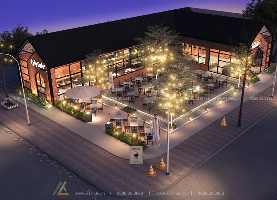 Trang trí thiết kế thi công quán cafe sân vườn