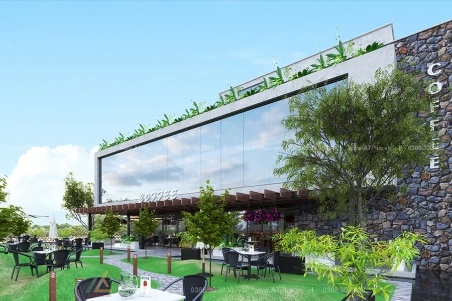 Trang trí thiết kế thi công quán cafe sân vườn